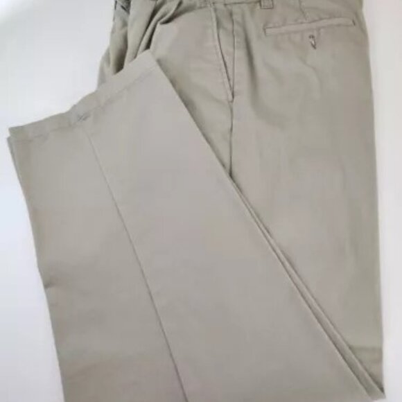 Cherokee Tan All Cotton Khakis Slacks Pleated Front 38 W 32 L - Picture 2 of 2